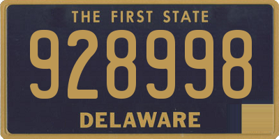 DE license plate 928998