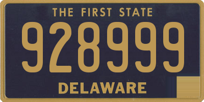 DE license plate 928999