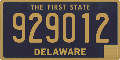 DE license plate 929012