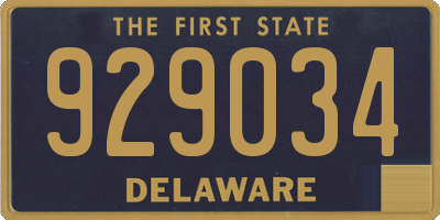 DE license plate 929034