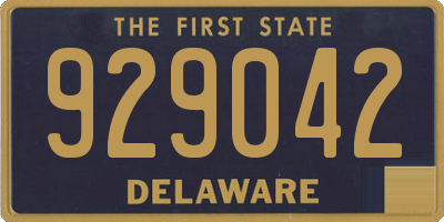 DE license plate 929042
