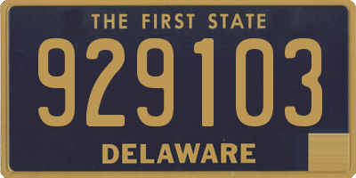 DE license plate 929103