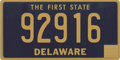 DE license plate 92916