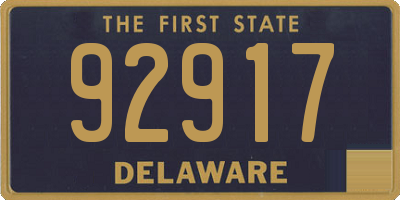 DE license plate 92917