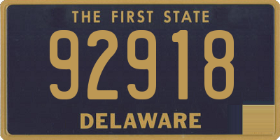 DE license plate 92918