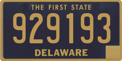 DE license plate 929193
