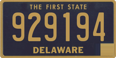 DE license plate 929194
