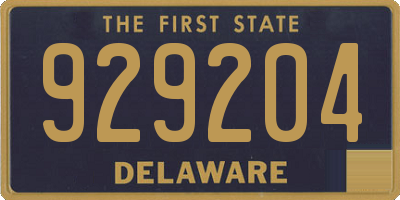 DE license plate 929204