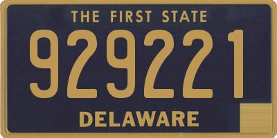 DE license plate 929221