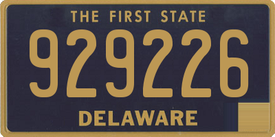 DE license plate 929226