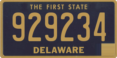 DE license plate 929234