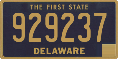 DE license plate 929237