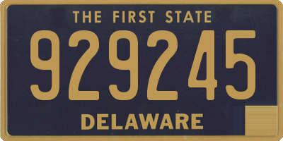 DE license plate 929245