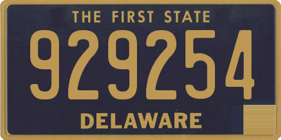 DE license plate 929254