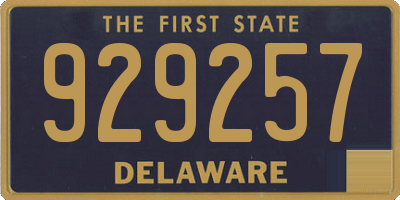 DE license plate 929257