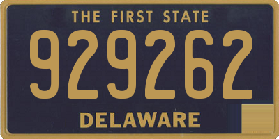 DE license plate 929262