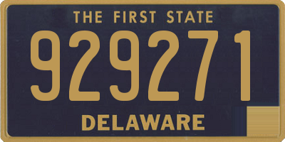 DE license plate 929271