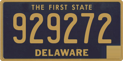 DE license plate 929272