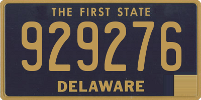 DE license plate 929276