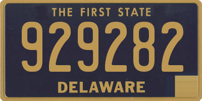 DE license plate 929282