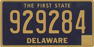 DE license plate 929284