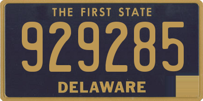 DE license plate 929285