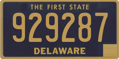 DE license plate 929287