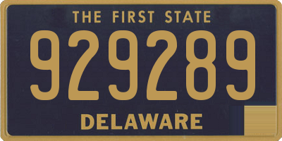 DE license plate 929289