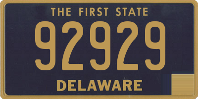 DE license plate 92929