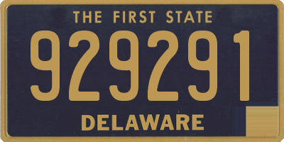 DE license plate 929291