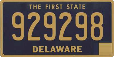 DE license plate 929298