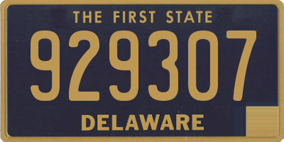 DE license plate 929307