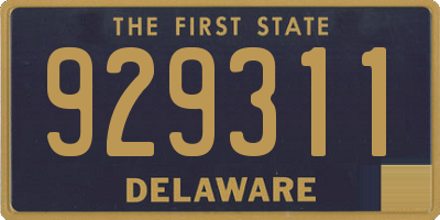 DE license plate 929311