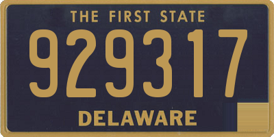 DE license plate 929317
