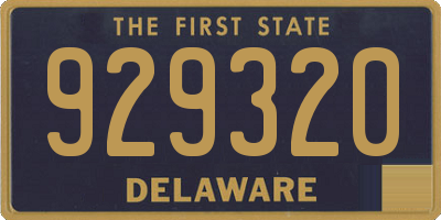 DE license plate 929320