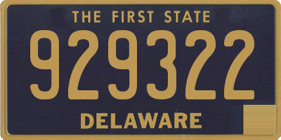 DE license plate 929322