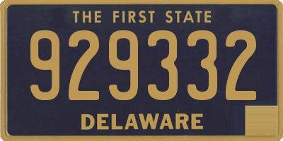 DE license plate 929332