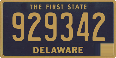 DE license plate 929342
