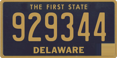DE license plate 929344