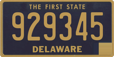 DE license plate 929345