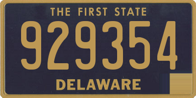 DE license plate 929354