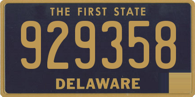 DE license plate 929358