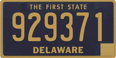 DE license plate 929371