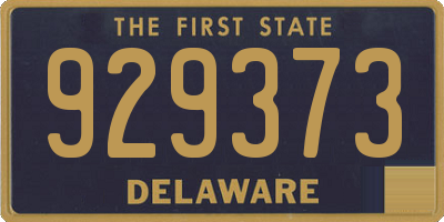 DE license plate 929373
