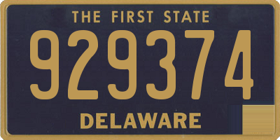 DE license plate 929374