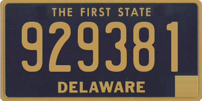 DE license plate 929381