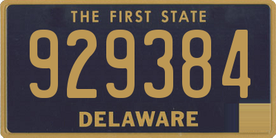 DE license plate 929384