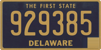 DE license plate 929385