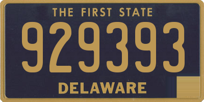 DE license plate 929393