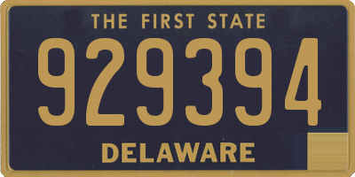 DE license plate 929394